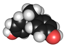 Bisphénol A : la molécule (source Wikipedia)
