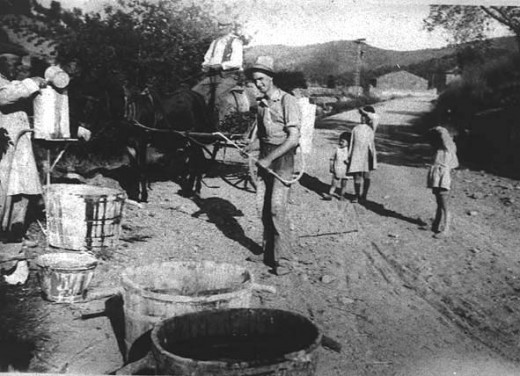 préparation de bouillie bordelaise milieu XX° siècle