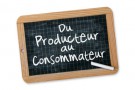 Ardoise "Du producteur au consommateur"